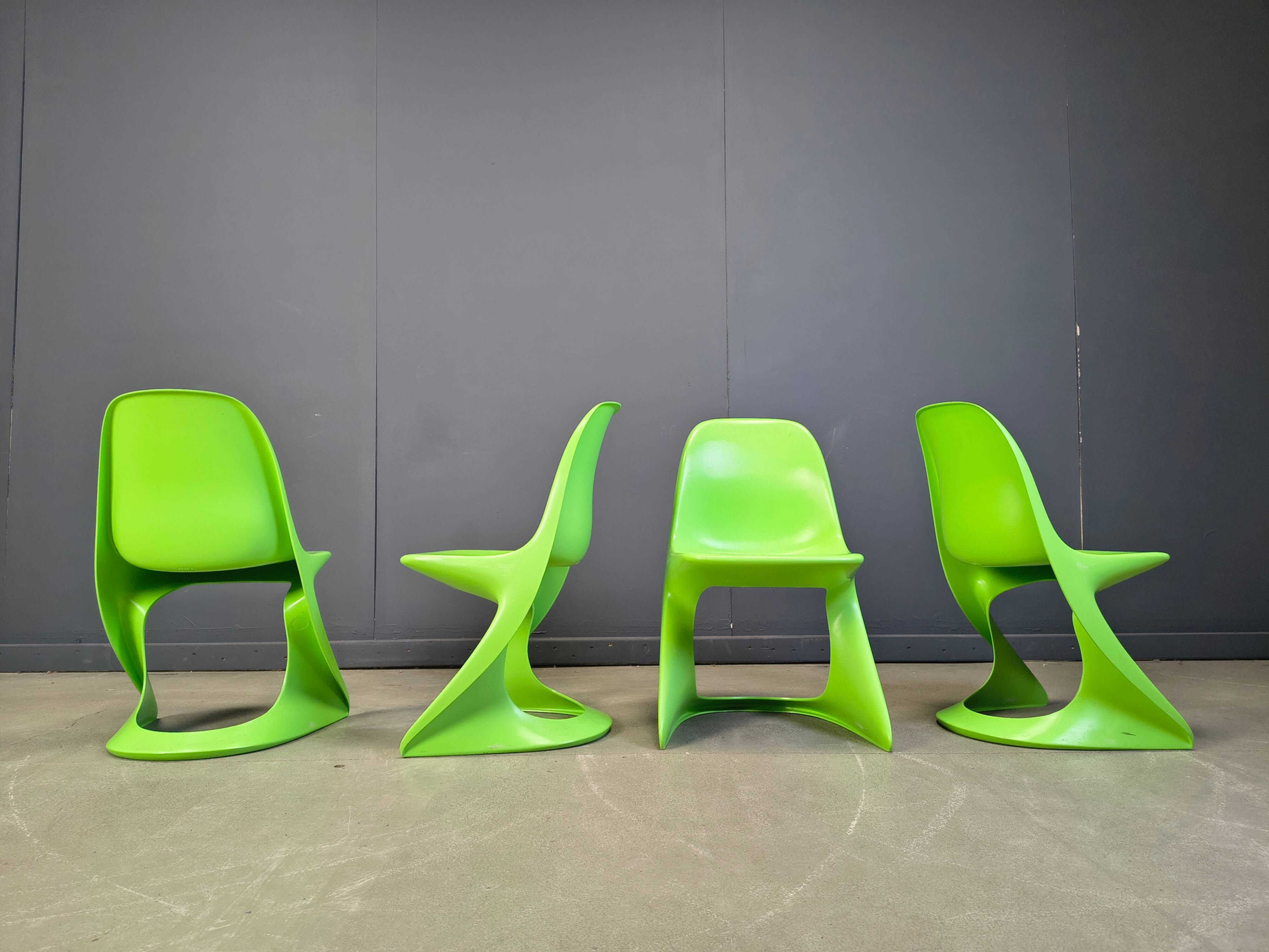 Set of 4 Casalino dining chairs by Alexander Begge for Casala, 1970s