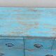 Blue wooden dresser with drawers