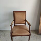 Louis XVI Jacob style armchair beige trim
