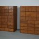 Vintage German pine & oak apothecary cabinet, 1950s