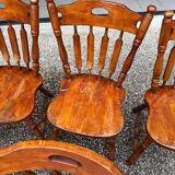 Set of 6 country western style chairs
