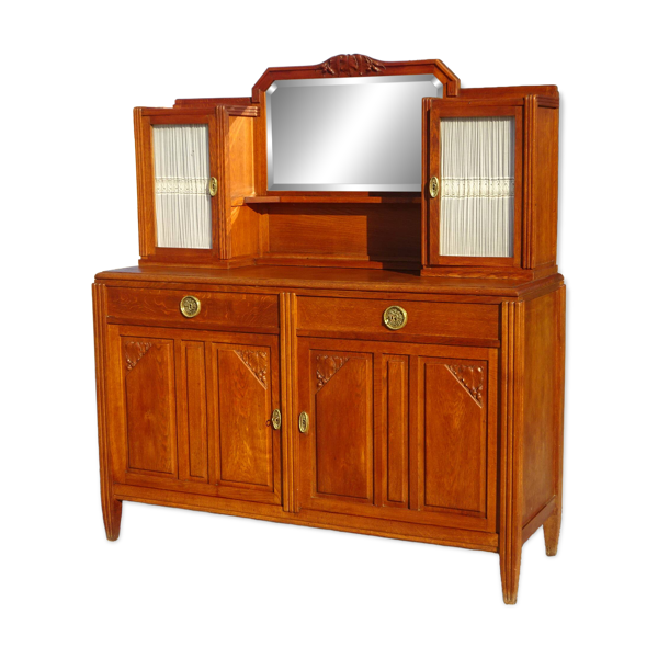 Buffet art déco surmonté de guérites et miroir