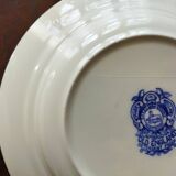 Assiettes creuses Royal Sphinx Maestricht P. Regout "Cambridge Old England" bleu & blanc