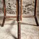 Vintage Round Bamboo and Wood Side Table | Mid-Century Bohemian Accent Table – 1950s/70s