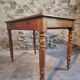 Antique French oak writing desk with 2 lockable drawers, circa 1920.