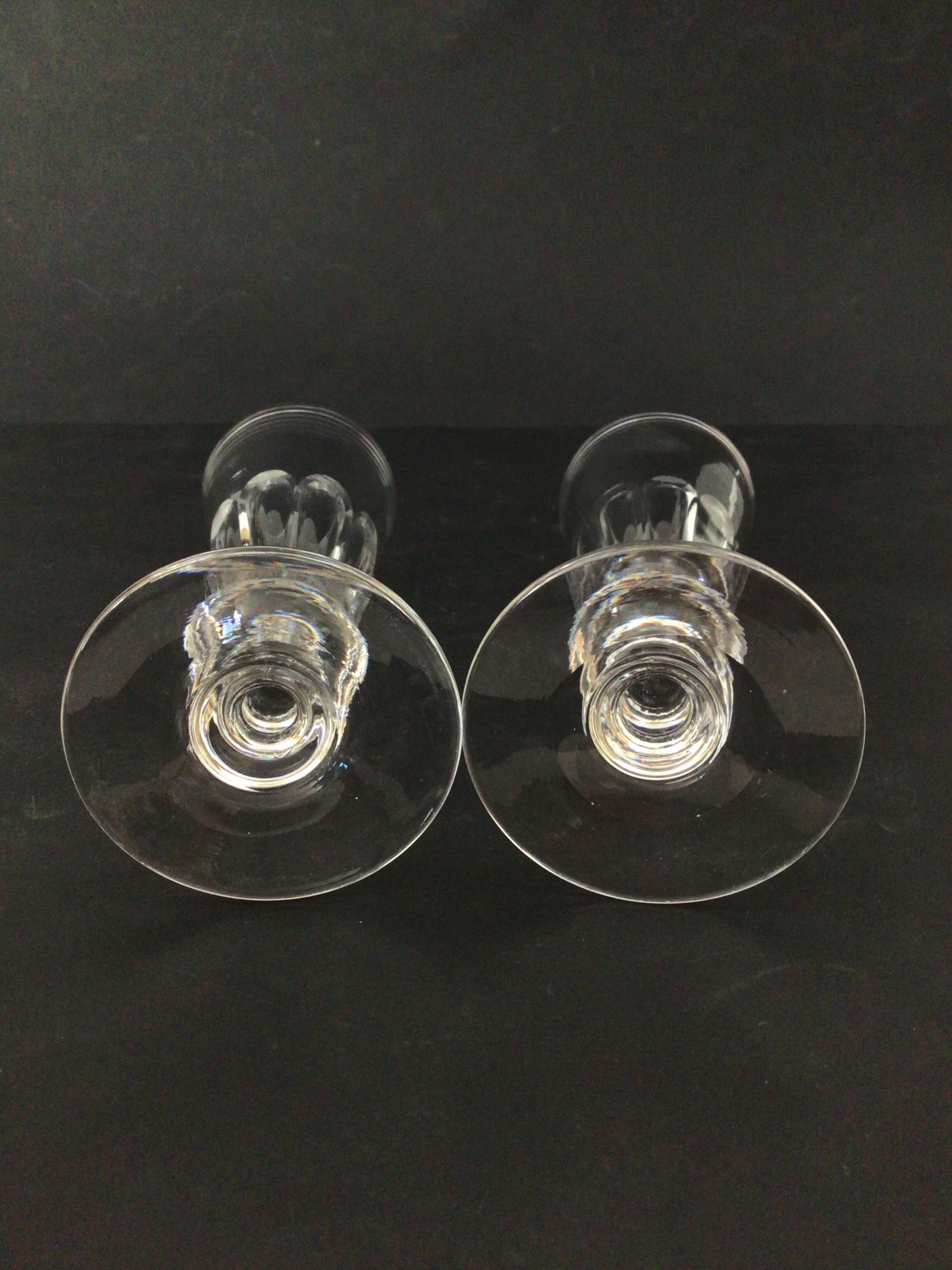 2 champagne flutes Baccarat Saint Louis model Caton