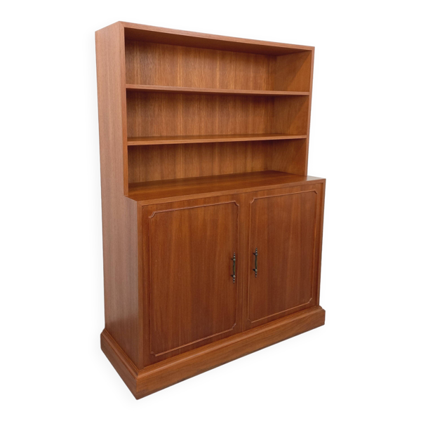 Meuble bibliothèque de rangement vintage en teck des années 60