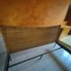 Vintage Double Bed in Iron and Wicker, 1980s