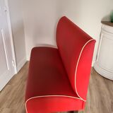 Banquette rouge style dinner vintage