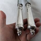 Leg service covered fork solid silver knife