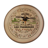 Plateau à fromage vintage Céramique de Gien France dans son emballage
