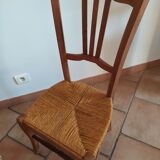 Vintage straw low chairs