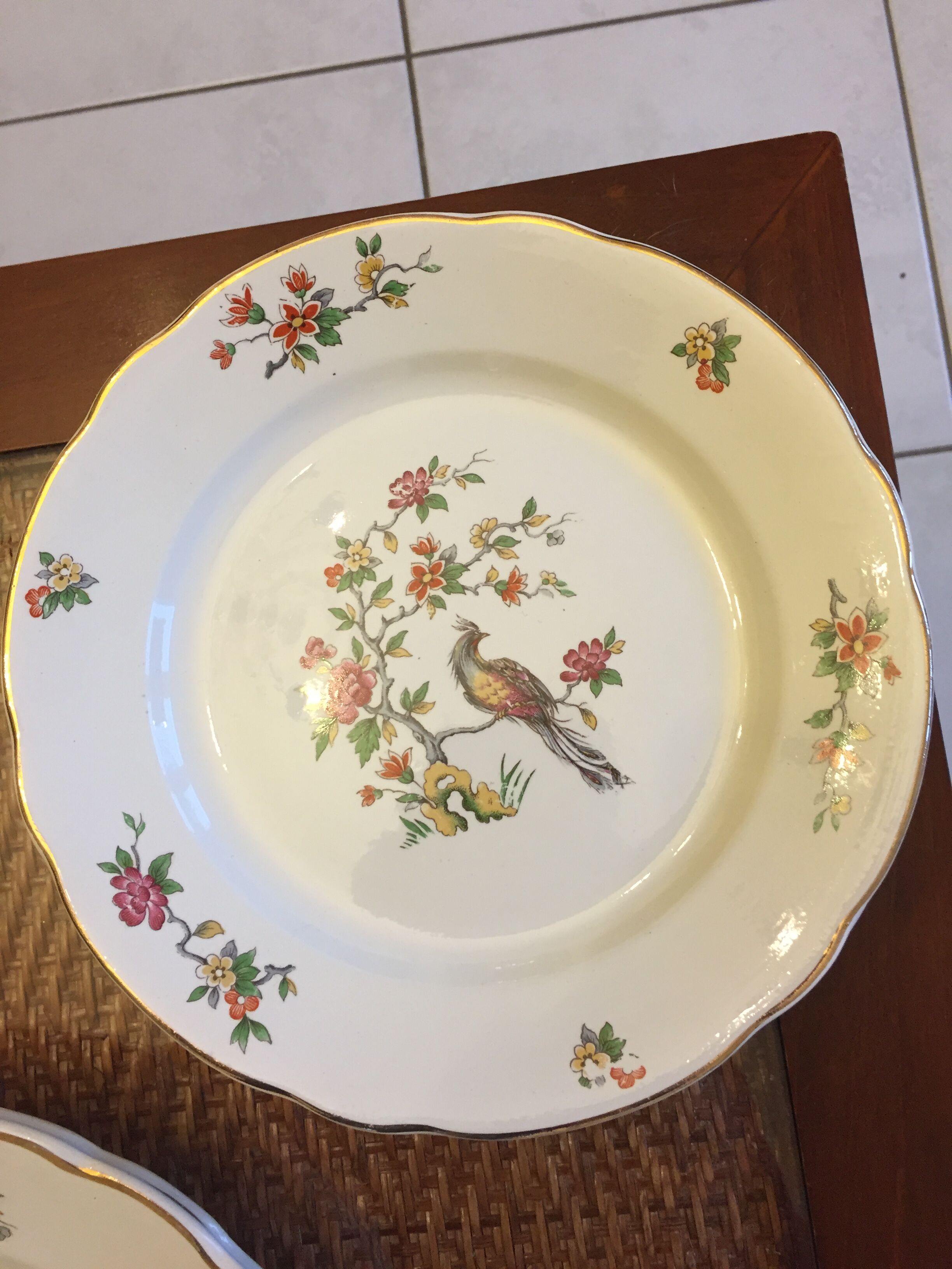 10 plates and 3 vintage dishes Digoin Sarreguemines Condé model