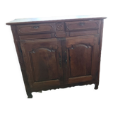 Sideboard with 2 doors and 2 drawers in walnut, 18th