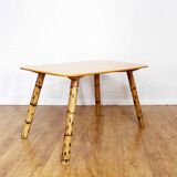 Rattan and compressed wood coffee table 1970