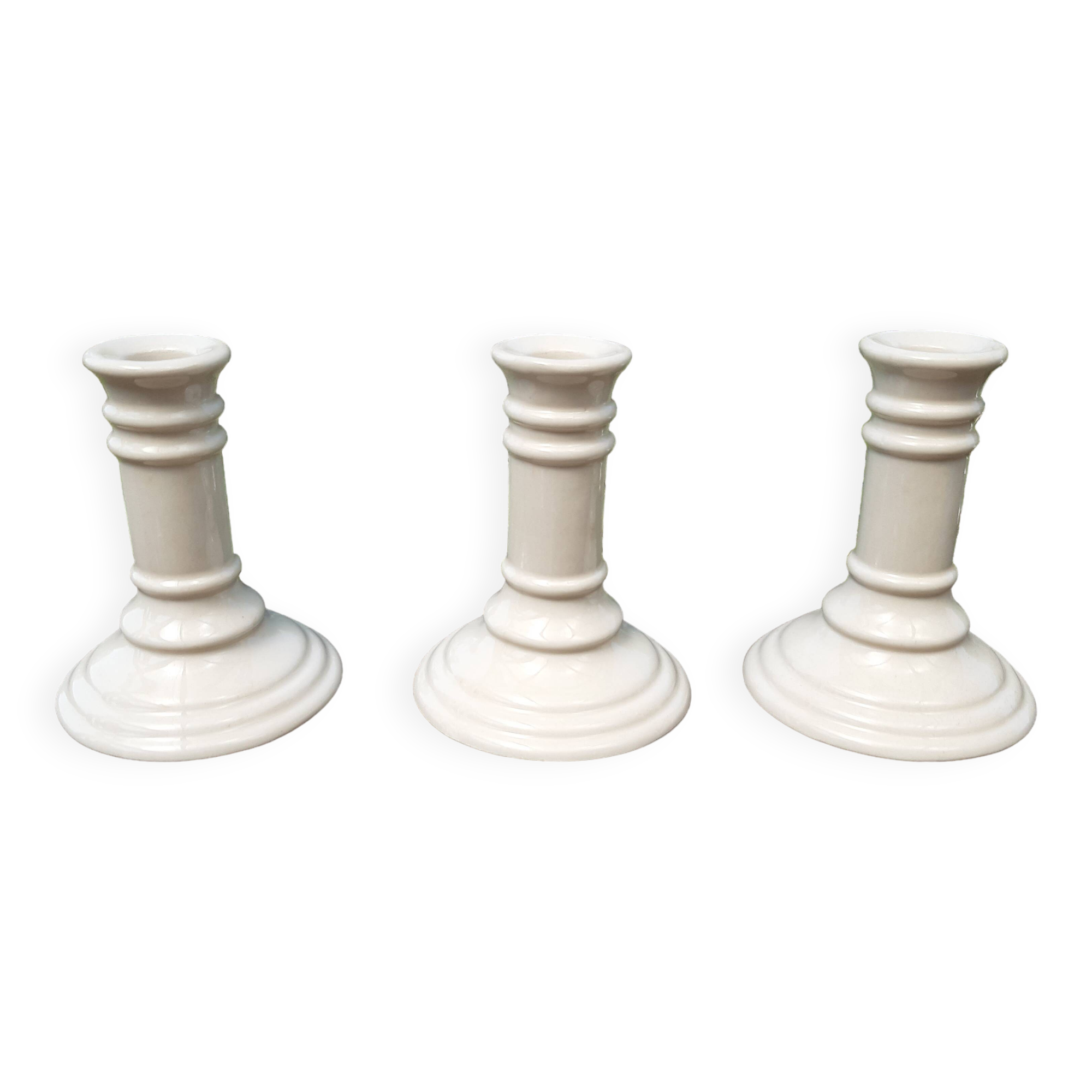 Set of 3 ceramic candle holders