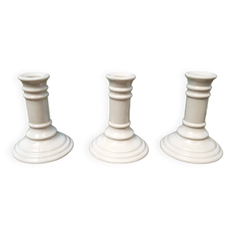 Set of 3 ceramic candle holders