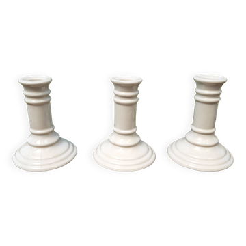 Set of 3 ceramic candle holders