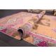 Vintage Turkish Hand-Knotted Wool Cotton Pink Runner 101x333