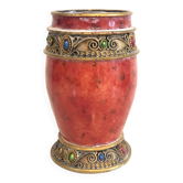 Vase Rouge Doré