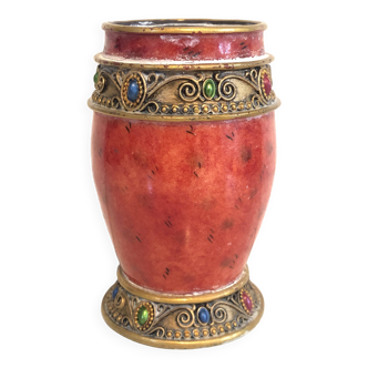 Vase Rouge Doré