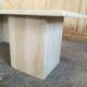 Rectangular travertine coffee table