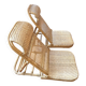 Paire de fauteuils pliables  en rotin