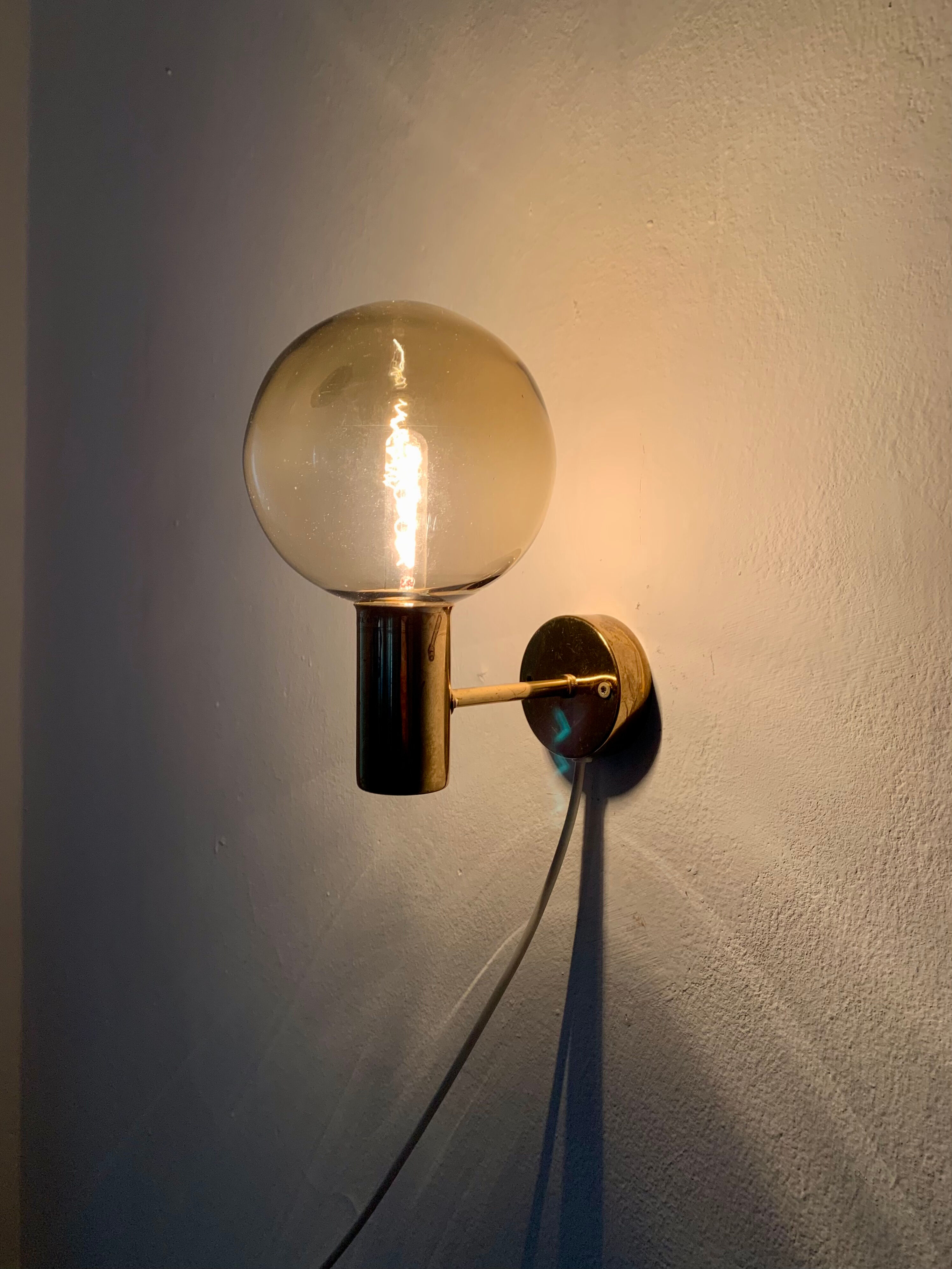 Brass wall lamp by Hans Agne Jakobsson