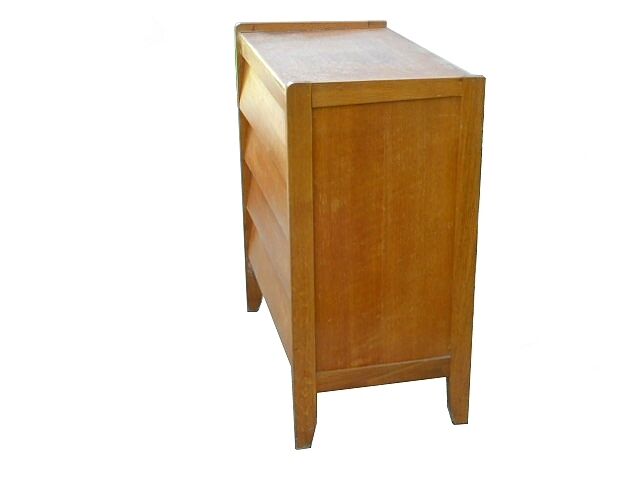Commode vintage bois clair 1960