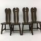 Set of 4 Belgian Brutalist Dining Chairs from De Puydt, 1970’s
