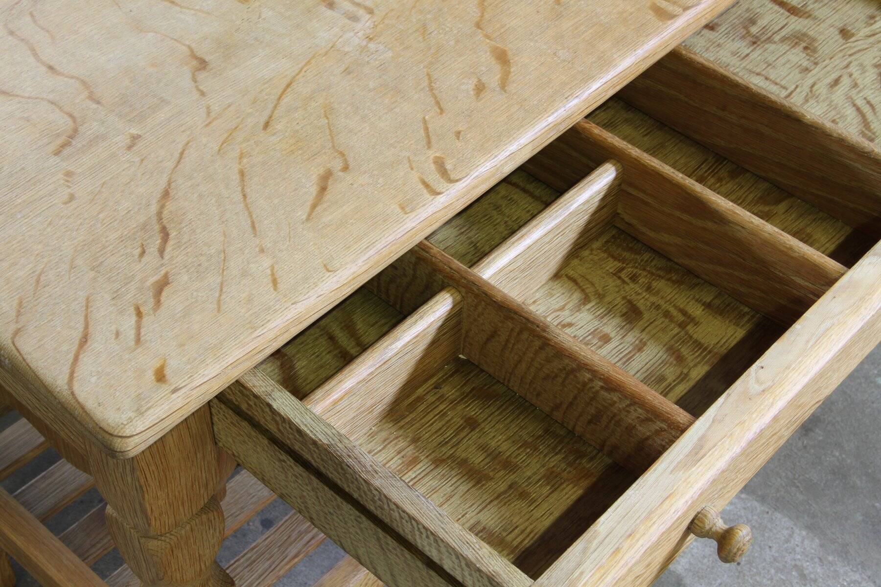 Vintage Danish oak coffee table by Henning Kjærnulf, 1960s
