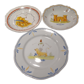 3 plates H Henriot bicentenaries of the revolution 1789-1989