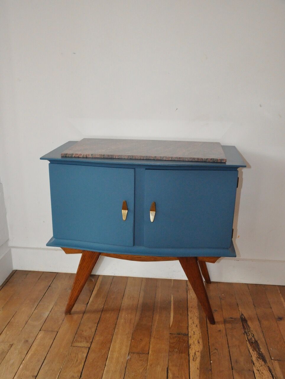 Peacock blue nightstand