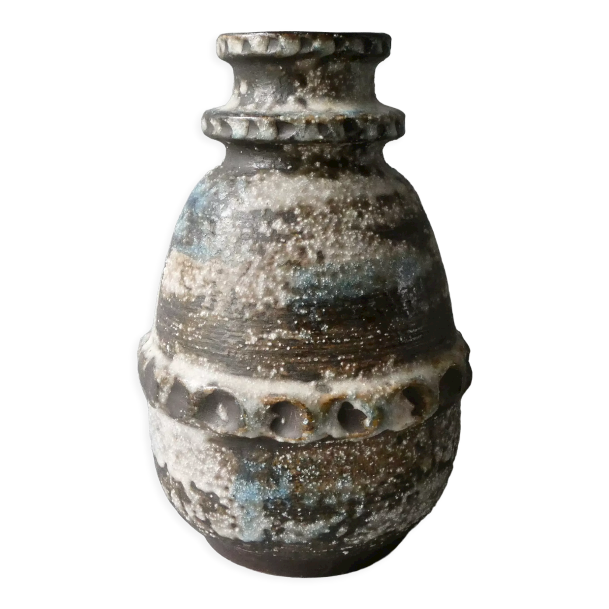 Carstens Tönnieshof ceramic vase, W Germany, 60s, H 31 cm