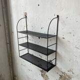 Black metal string shelf