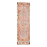 Tapis de course vintage en laine fait main marron orange 3x10, 103x323Cm SK 18245
