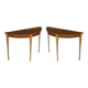 Paire de tables console demilune Bevan Funnell Phoenix en bois de zebrano