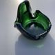 Sculptural ashtray in emerald green glass