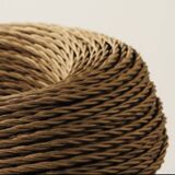 Pleated opaline portable lamp, 2 M fabric cable