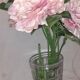 Transparent glass vase, vintage geometric patterns 1960/1970