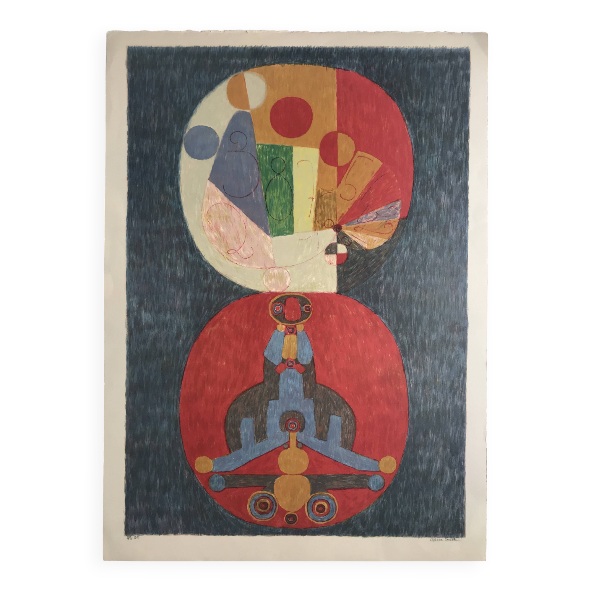 Pierre courtin, from life to love, 1971. lithograph signed in pencil