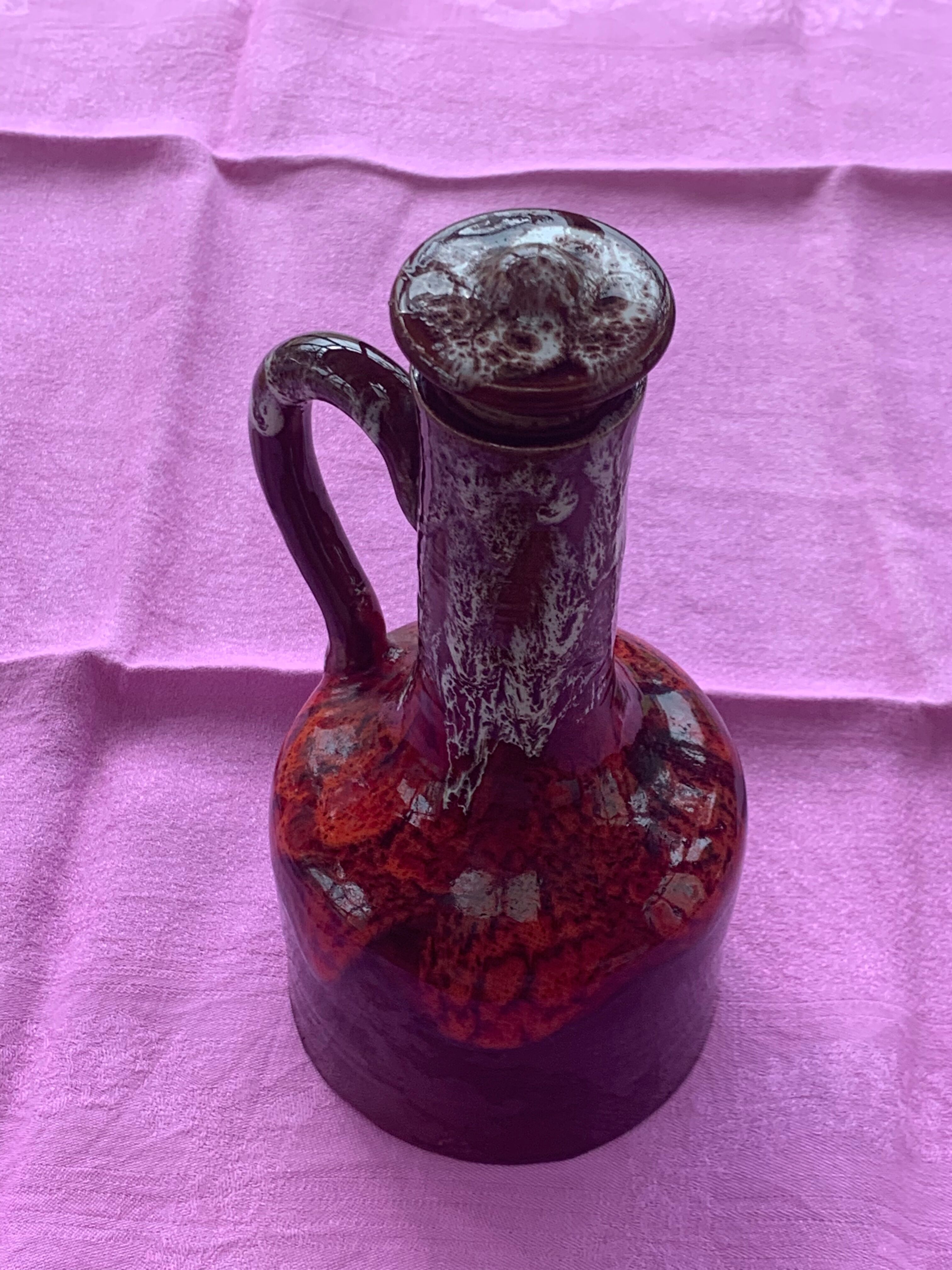 Carafe bottle in glazed ceramic vallauris vintage 1960