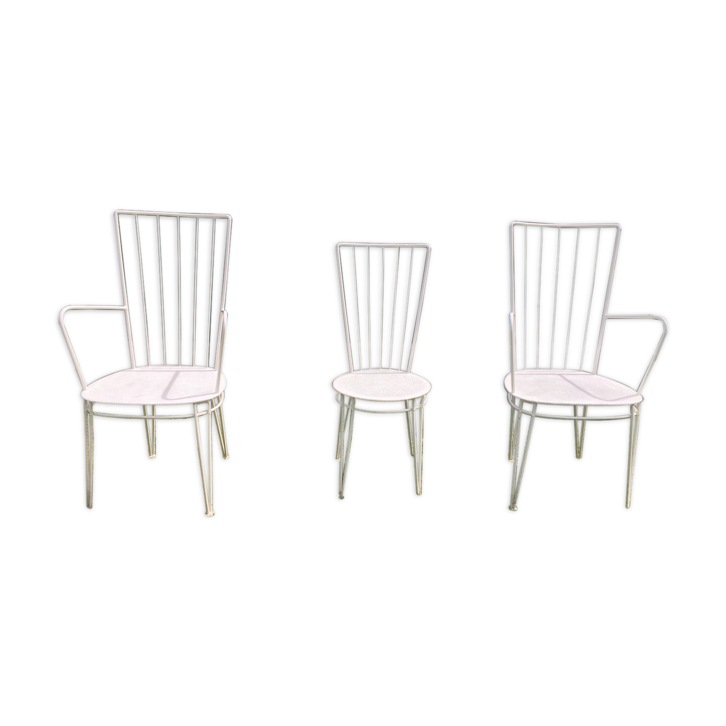 Lot of  3 metal garden chairs