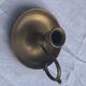 Antique thumb holder, vintage gilded brass cellar rat