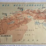 Old School Map 50/60s Algeria / Tunisia, Editions Rossignol