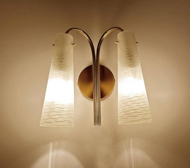 Vintage Italian Glass Sconce, 1960s
