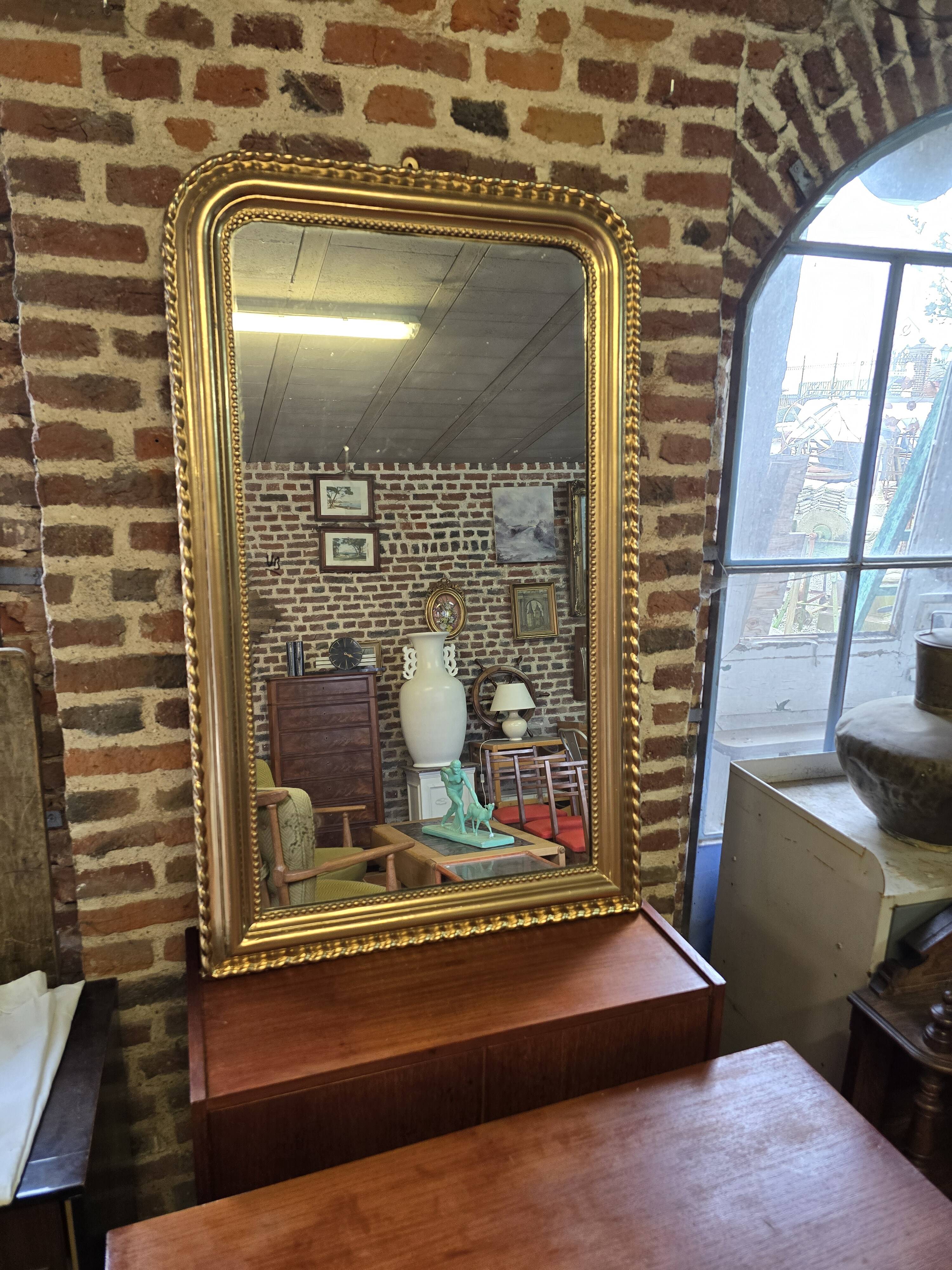 Antique Louis Philippe style gilded mirror