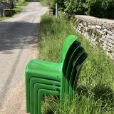 Suite of 4 "Sélène" chairs by Vico Magistretti for Artemide