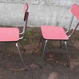 Set of 2 chairs in formica Red