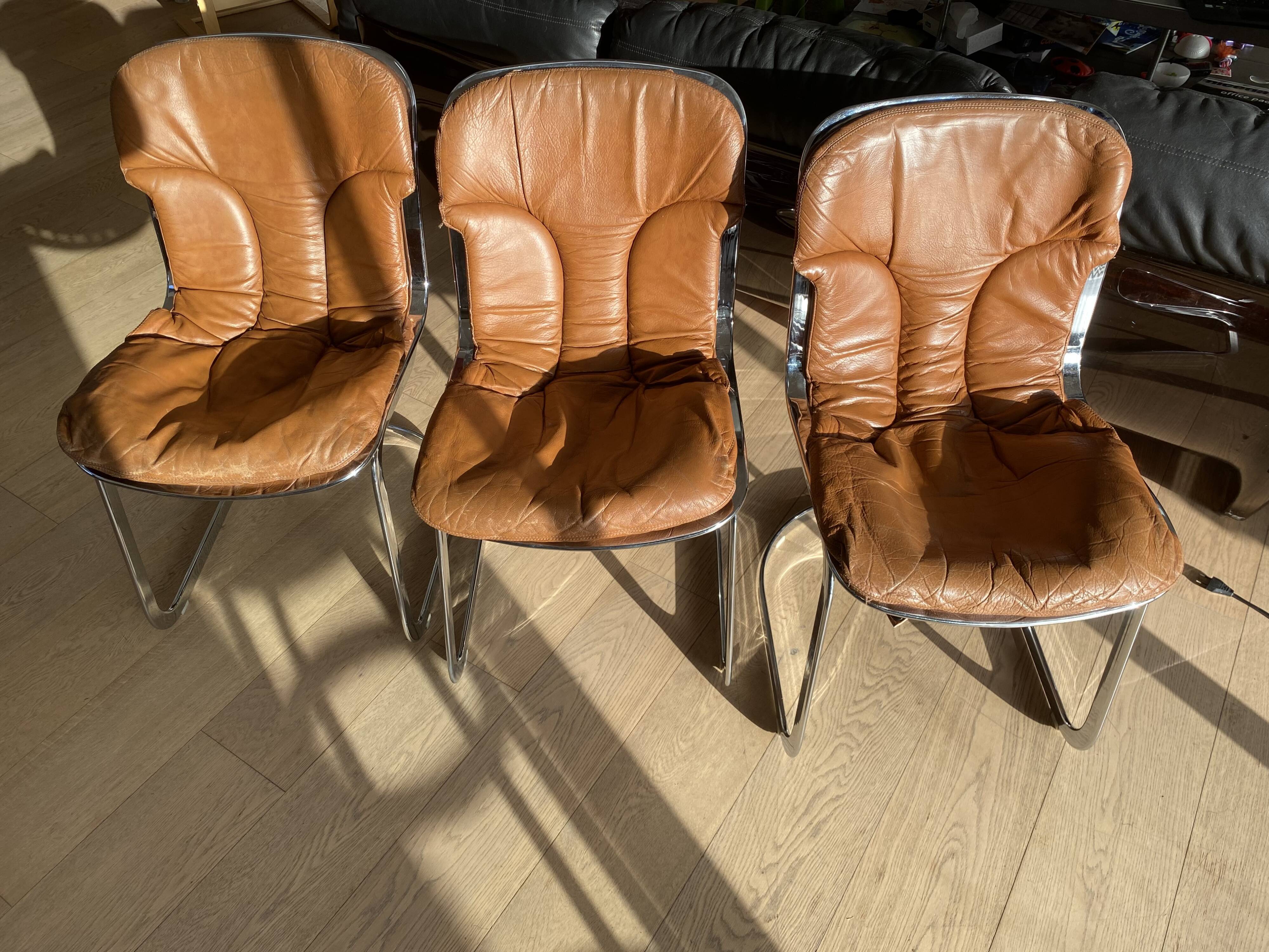 Suite de 6 chaises Cidue Italie 1970